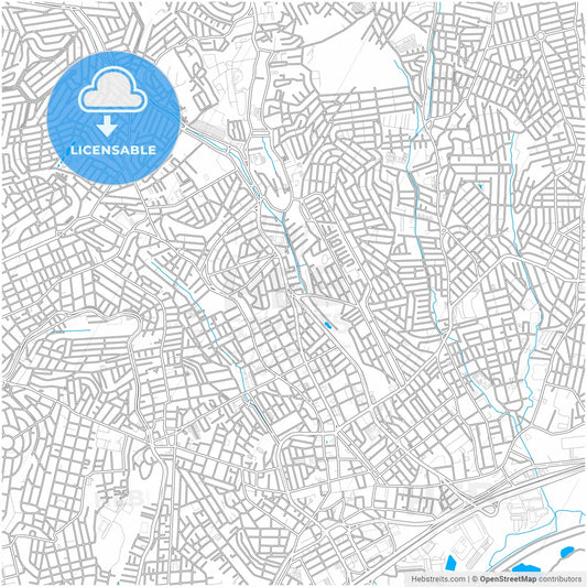 Guarulhos, Brazil, city map with high resolution roads.