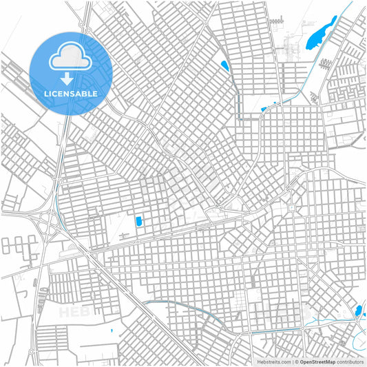 Aracatuba, Brazil, city map with high resolution roads.