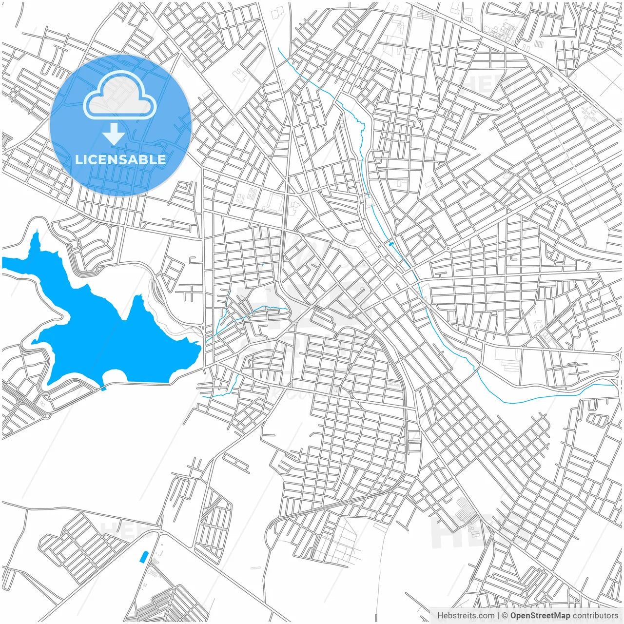 Arapiraca, Brazil, city map with high resolution roads.