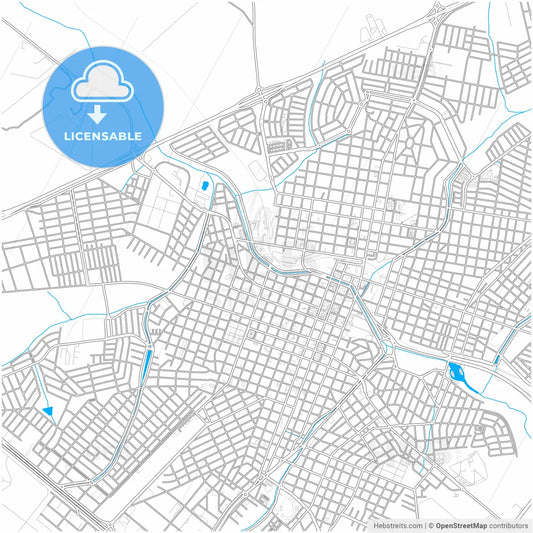 Catanduva, Brazil, city map with high resolution roads.