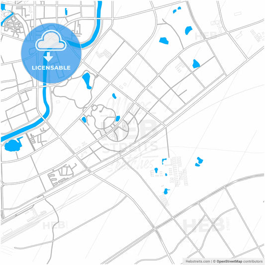 Lu an, Anhui, China, city map with high resolution roads.