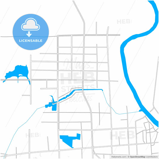 Xiangcheng, Henan, China, city map with high resolution roads.