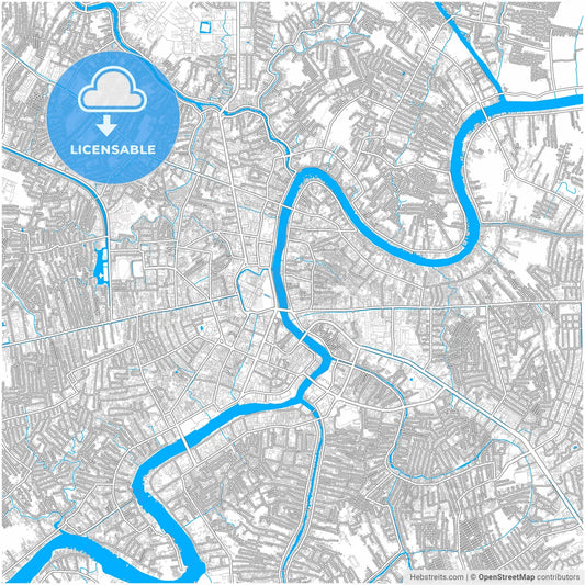 Banjarmasin, South Kalimantan, Indonesia, city map with high resolution roads.
