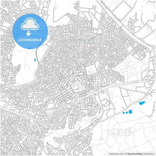 Gebze, Kocaeli, Turkey, city map with high resolution roads.