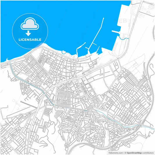 İskenderun, Hatay, Turkey, city map with high resolution roads.