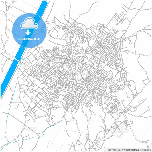 Bafra, Samsun, Turkey, city map with high resolution roads.
