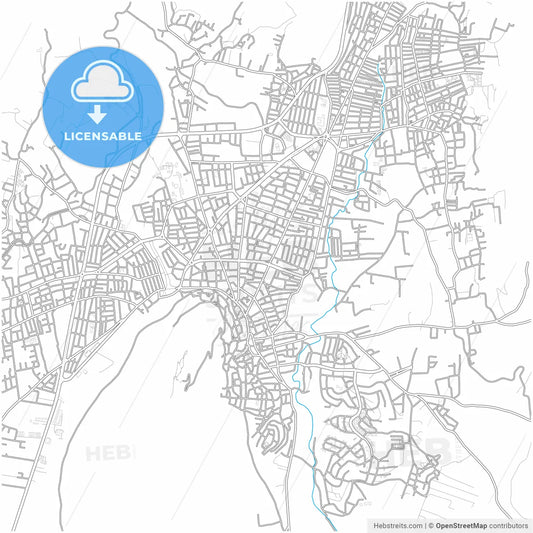 Kozan, Adana, Turkey, city map with high resolution roads.