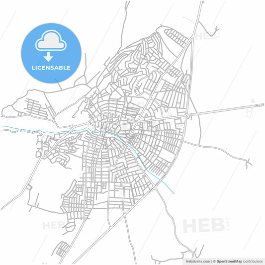 Kırıkhan, Hatay, Turkey, city map with high resolution roads.