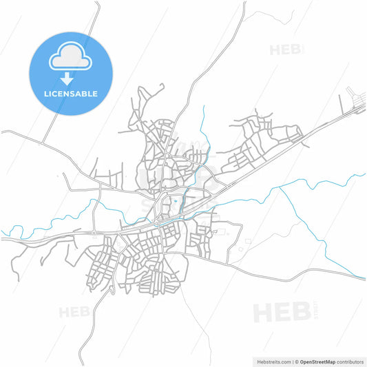 Sungurlu, Çorum, Turkey, city map with high resolution roads.