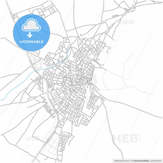 Sandıklı, Afyon, Turkey, city map with high resolution roads.