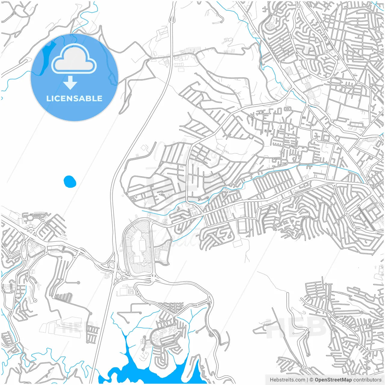 Ciudad López Mateos, México, Mexico, city map with high resolution roads.