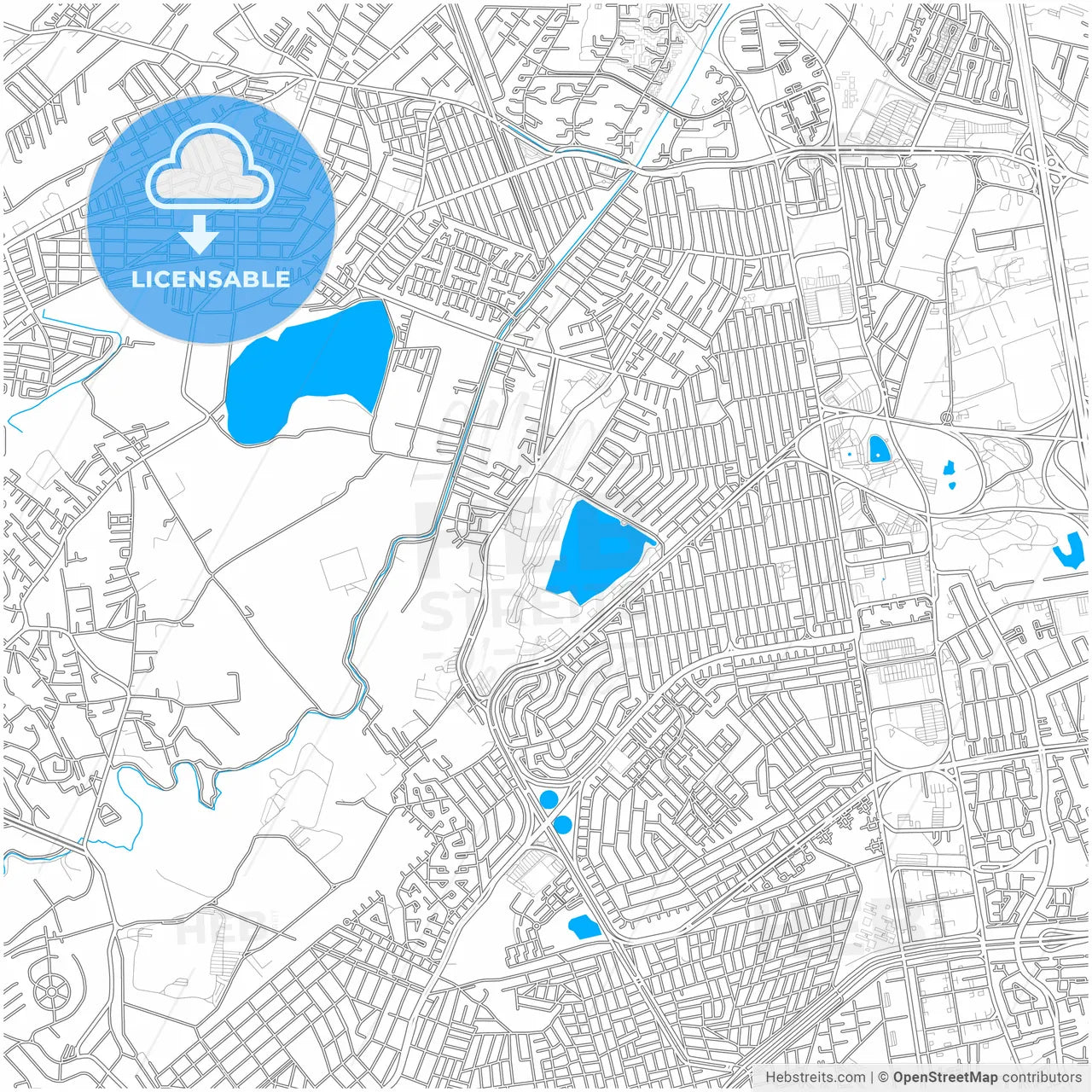 Cuautitlán Izcalli, México, Mexico, city map with high resolution roads.