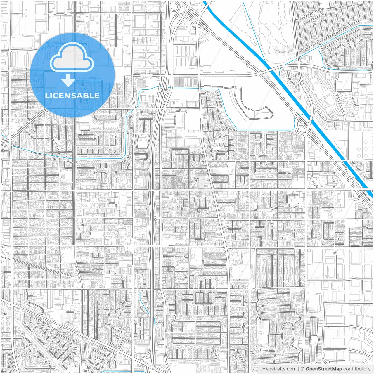 Carson, California, United States, city map with high resolution roads.