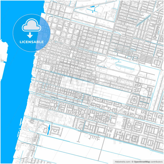 Georgetown, Guyana, city map with high resolution roads.
