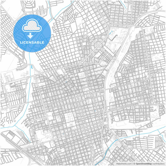 Araraquara, Brazil, city map with high resolution roads.