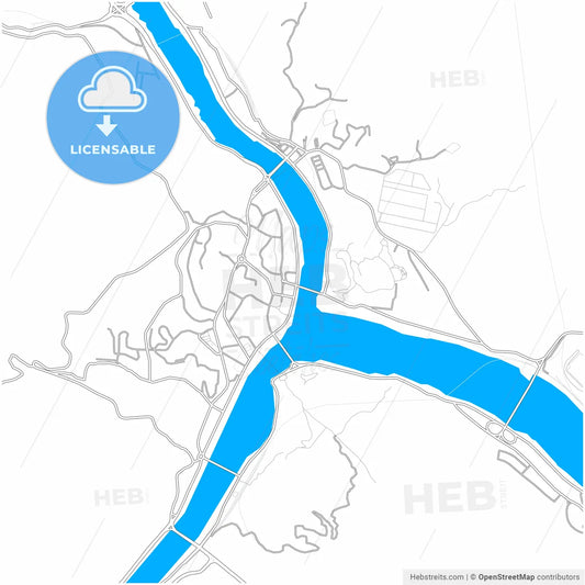 Nanping, Fujian, China, city map with high resolution roads.