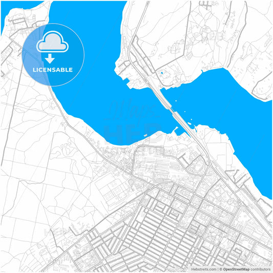 Berdsk, Novosibirsk Oblast, Russia, city map with high resolution roads.