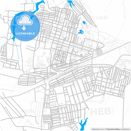 Gukovo, Rostov Oblast, Russia, city map with high resolution roads.