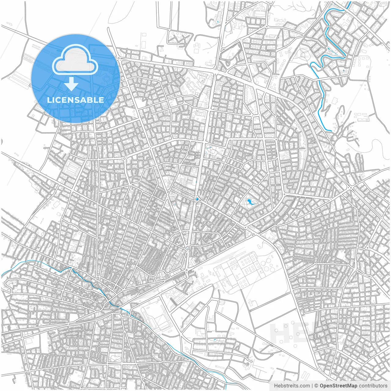 Batman, Batman, Turkey, city map with high resolution roads.