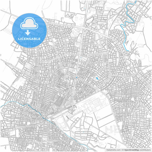 Batman, Batman, Turkey, city map with high resolution roads.