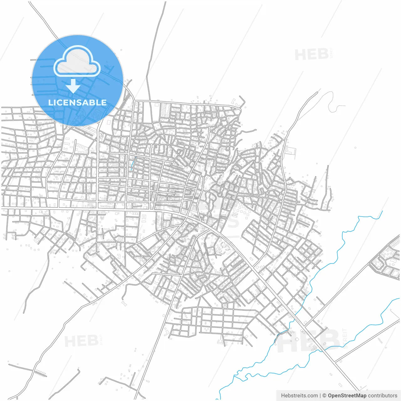 Silopi, Şırnak, Turkey, city map with high resolution roads.