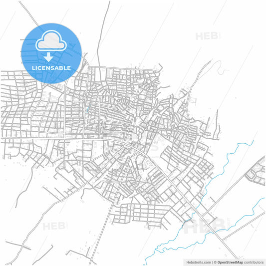 Silopi, Şırnak, Turkey, city map with high resolution roads.