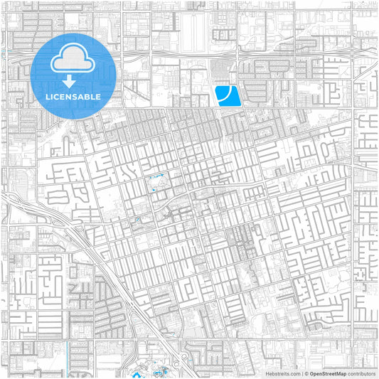 Anaheim, California, United States, city map with high resolution roads.