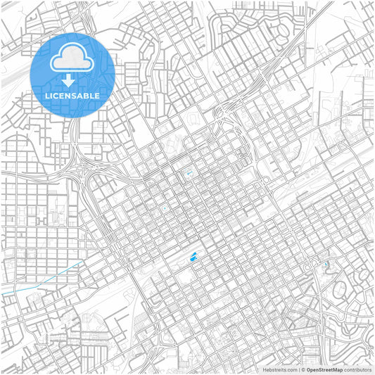 Birmingham, Alabama, United States, city map with high resolution roads.