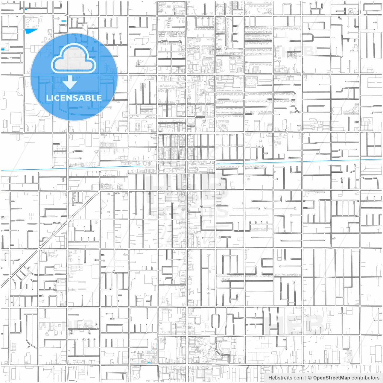 Fontana, California, United States, city map with high resolution roads.