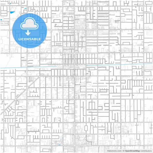 Fontana, California, United States, city map with high resolution roads.