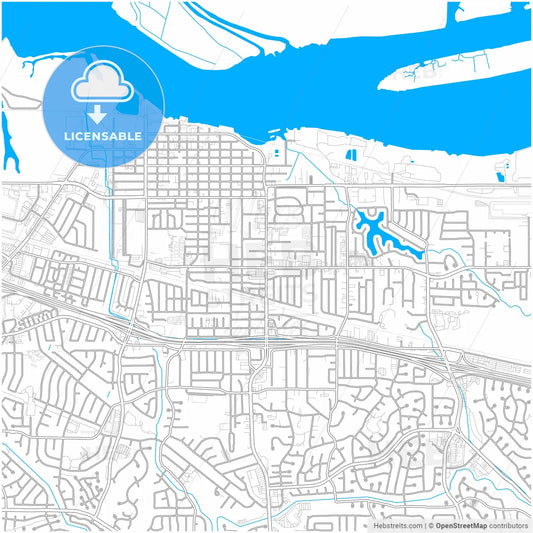 Antioch, California, United States, city map with high resolution roads.