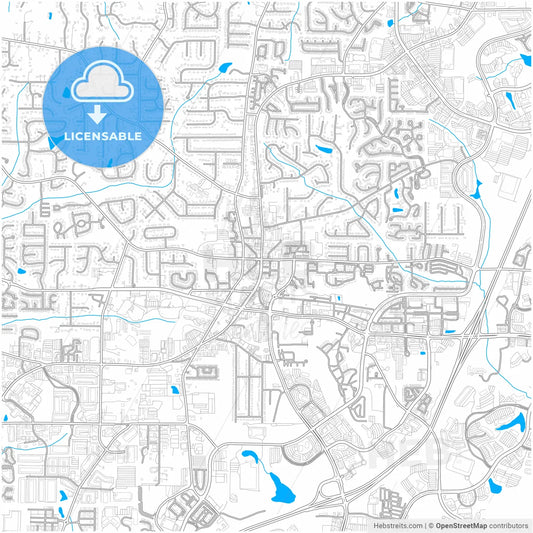 Alpharetta, Georgia, United States, city map with high resolution roads.
