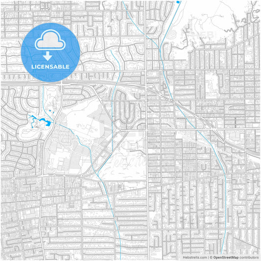 Arcadia, California, United States, city map with high resolution roads.