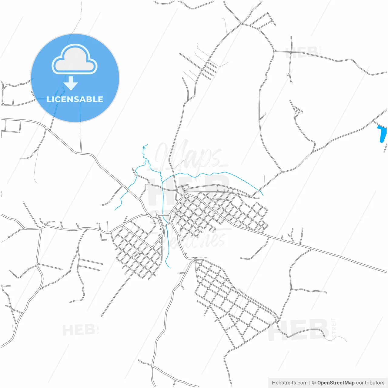 Divinopolis, Brazil, city map with high resolution roads.