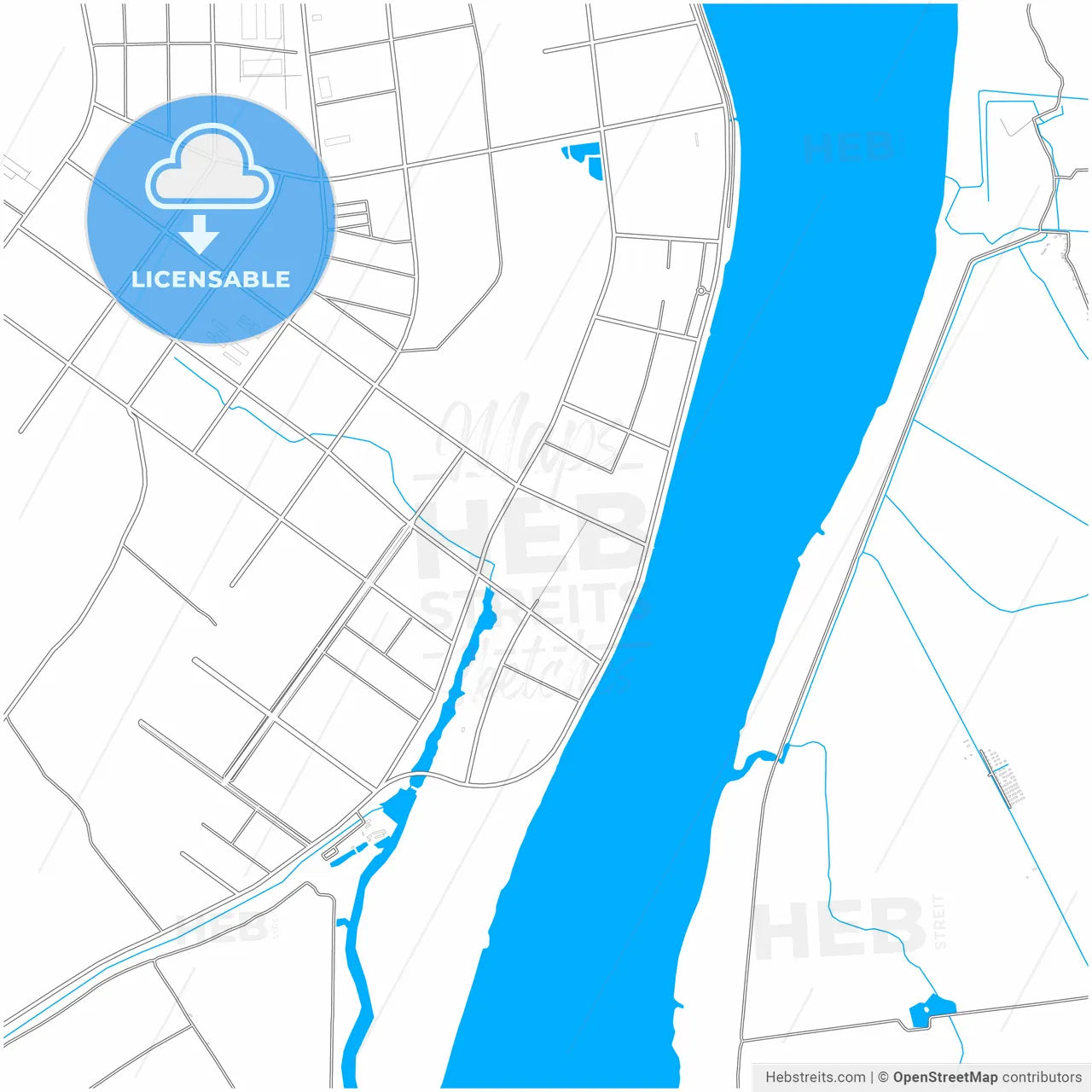Dandong, Liaoning, China, city map with high resolution roads.