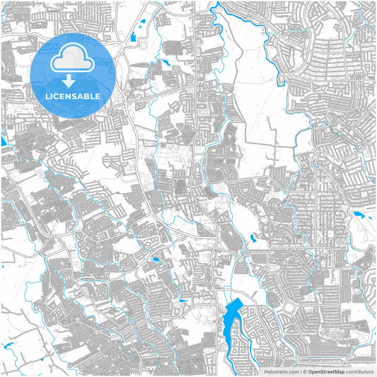 Bacoor, Cavite, Philippines, city map with high resolution roads.