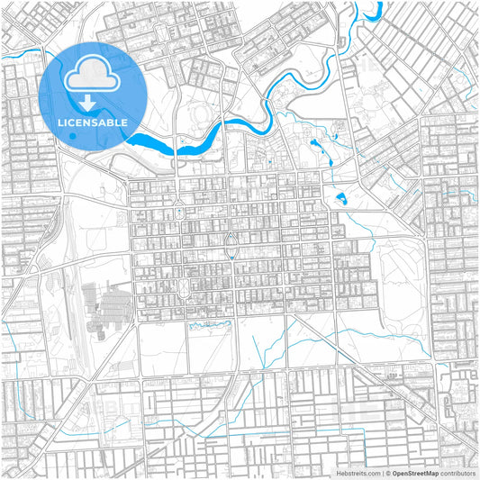 Adelaide, South Australia, Australia, city map with high resolution roads.