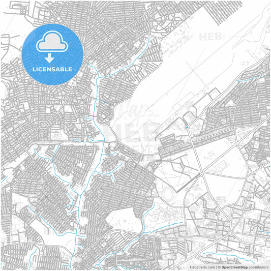 Brazzaville, Republic Of The Congo, city map with high resolution roads.