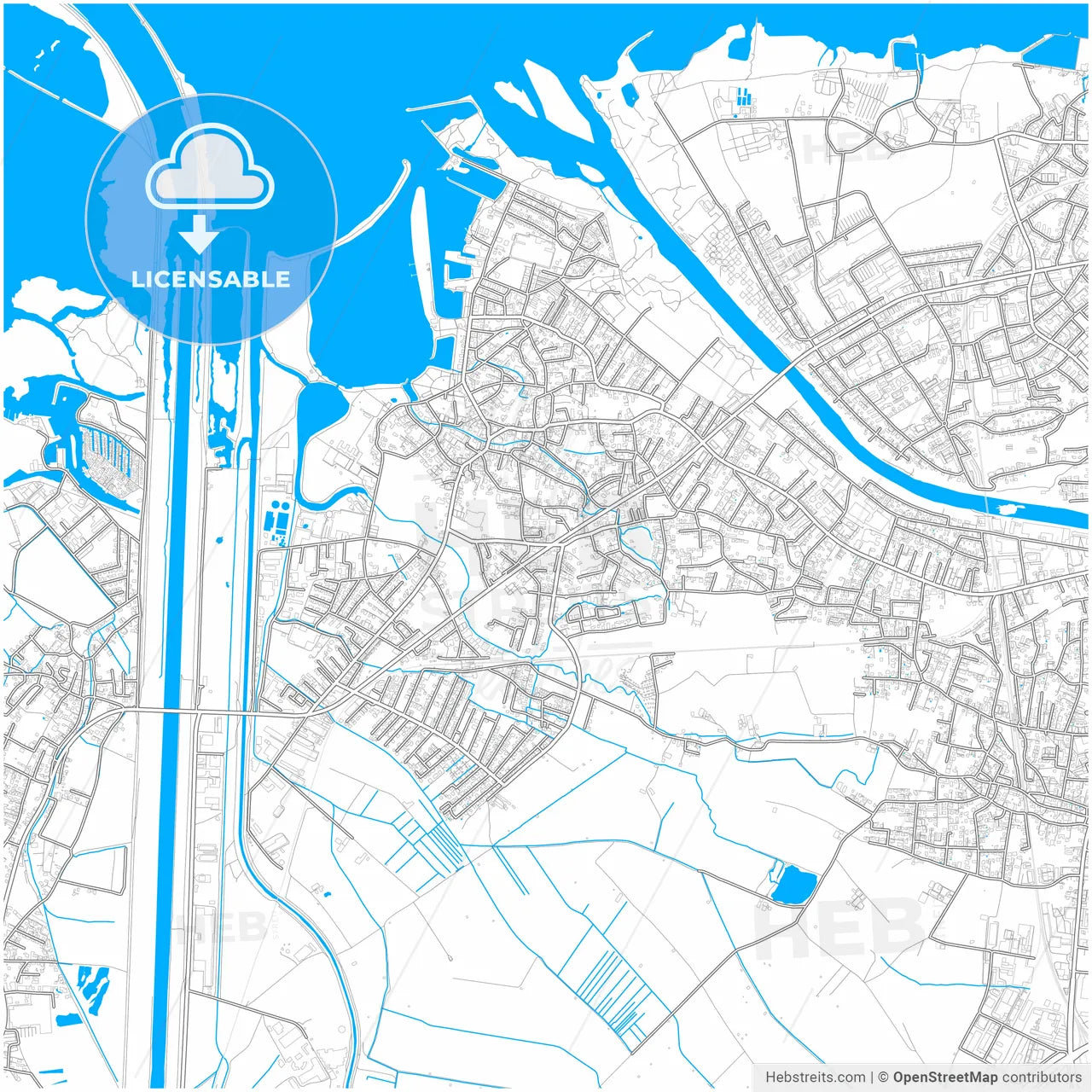 Hard, Vorarlberg, Austria, city map with high resolution roads.