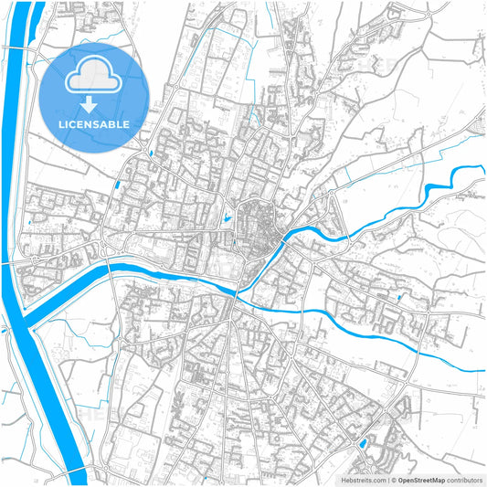 Montélimar, Drôme, France, city map with high resolution roads.