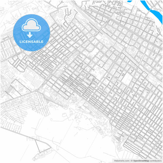 Armavir, Krasnodar Krai, Russia, city map with high resolution roads.