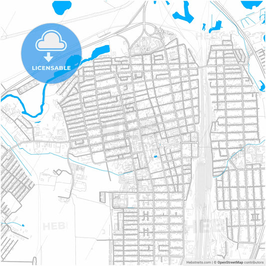 Bataysk, Rostov Oblast, Russia, city map with high resolution roads.