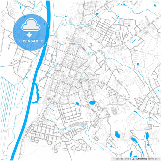 Dmitrov, Moscow Oblast, Russia, city map with high resolution roads.