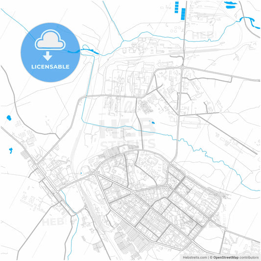 Apatity, Murmansk Oblast, Russia, city map with high resolution roads.