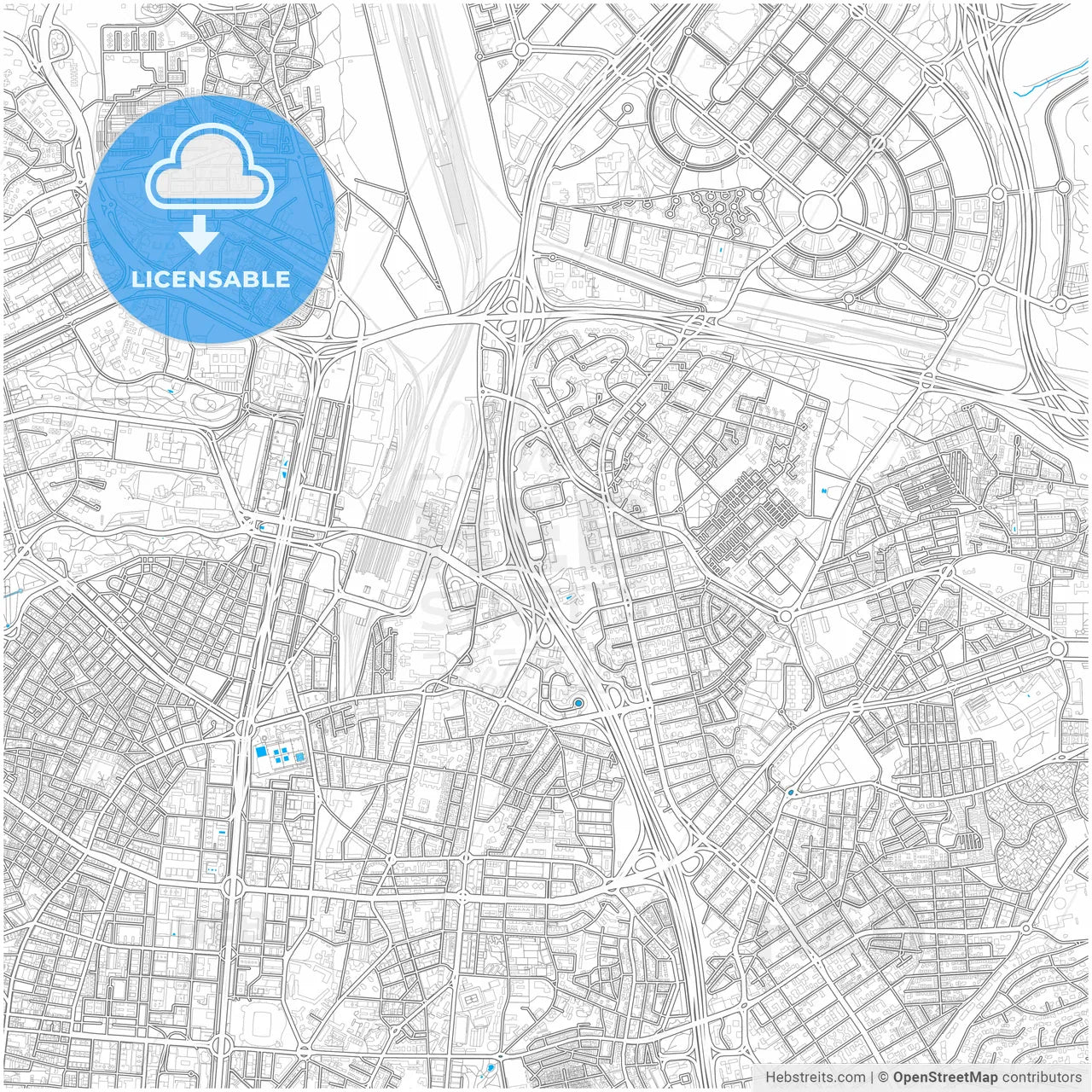 Pinar de Chamartín, 28033 Madrid, Spain, city map with high resolution roads.