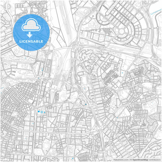 Pinar de Chamartín, 28033 Madrid, Spain, city map with high resolution roads.