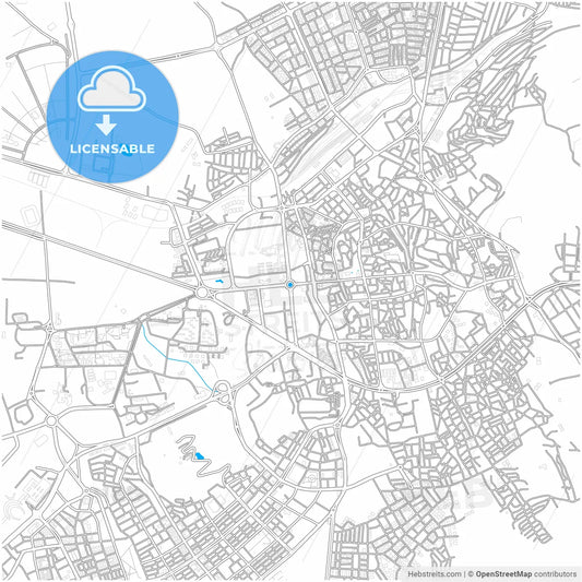 Erzurum, Erzurum, Turkey, city map with high resolution roads.