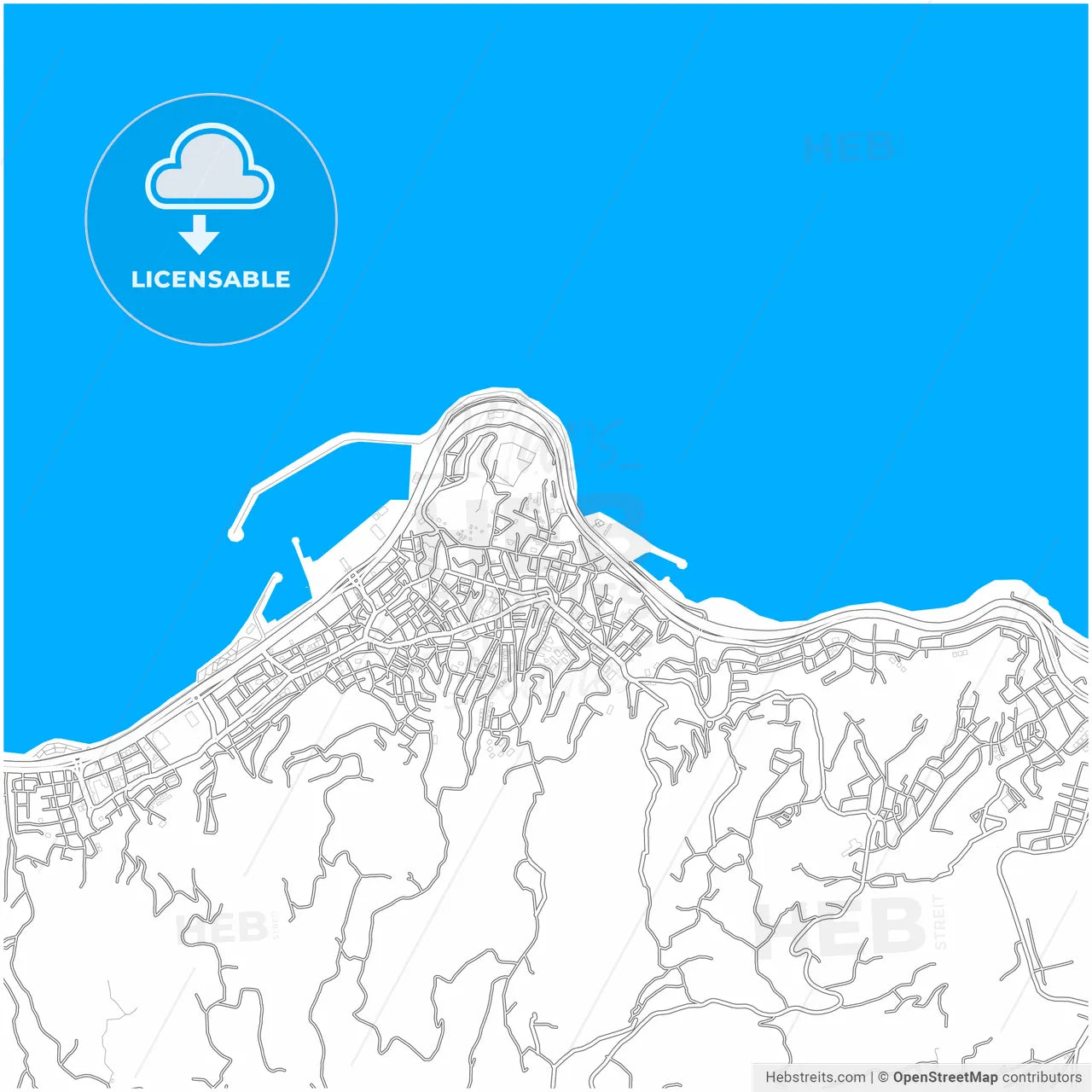 Giresun, Giresun, Turkey, city map with high resolution roads.