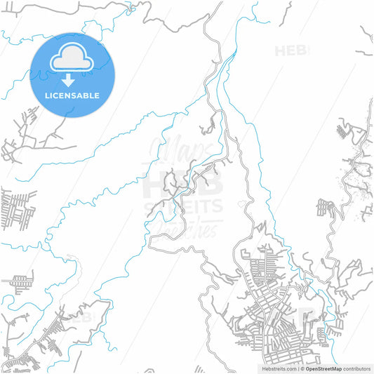 Chinautla, Guatemala, Guatemala, city map with high resolution roads.