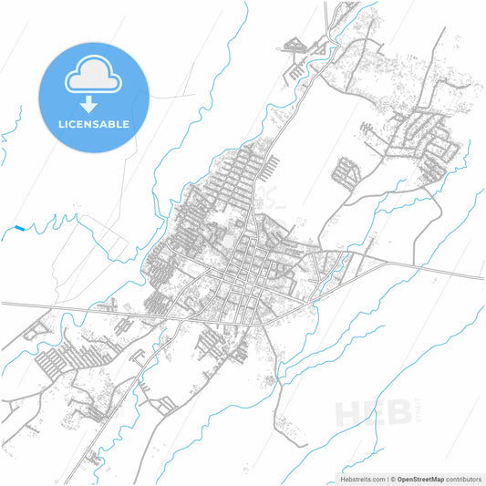 Santa Lucía Cotzumalguapa, Escuintla, Guatemala, city map with high resolution roads.